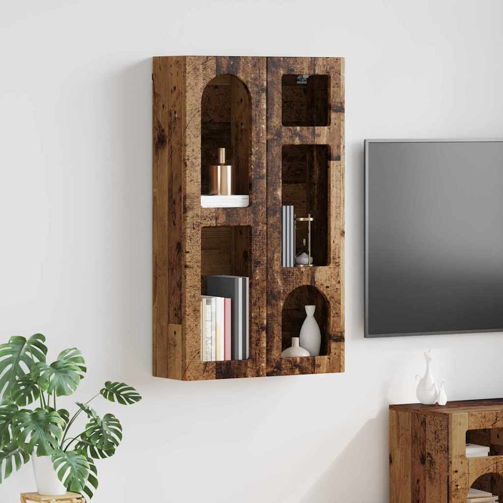 Hangkast met plank Oudhout 59 x 20 x 100 cm Bewerkt hout is nu te koop bij PeponiXL, paradijselijk wonen!