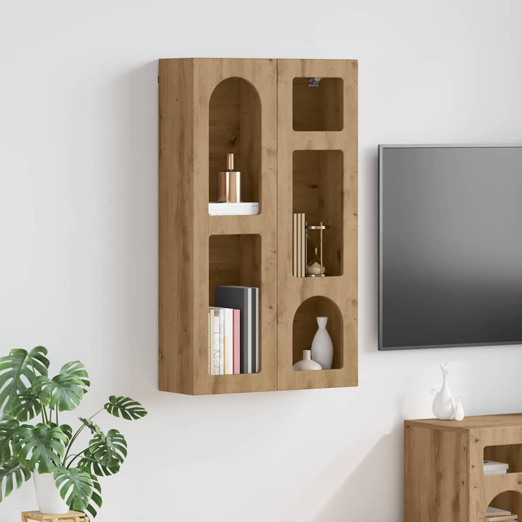 Hangkast met plank Artisan Eiken 59 x 20 x 100 cm Bewerkt hout is nu te koop bij PeponiXL, paradijselijk wonen!