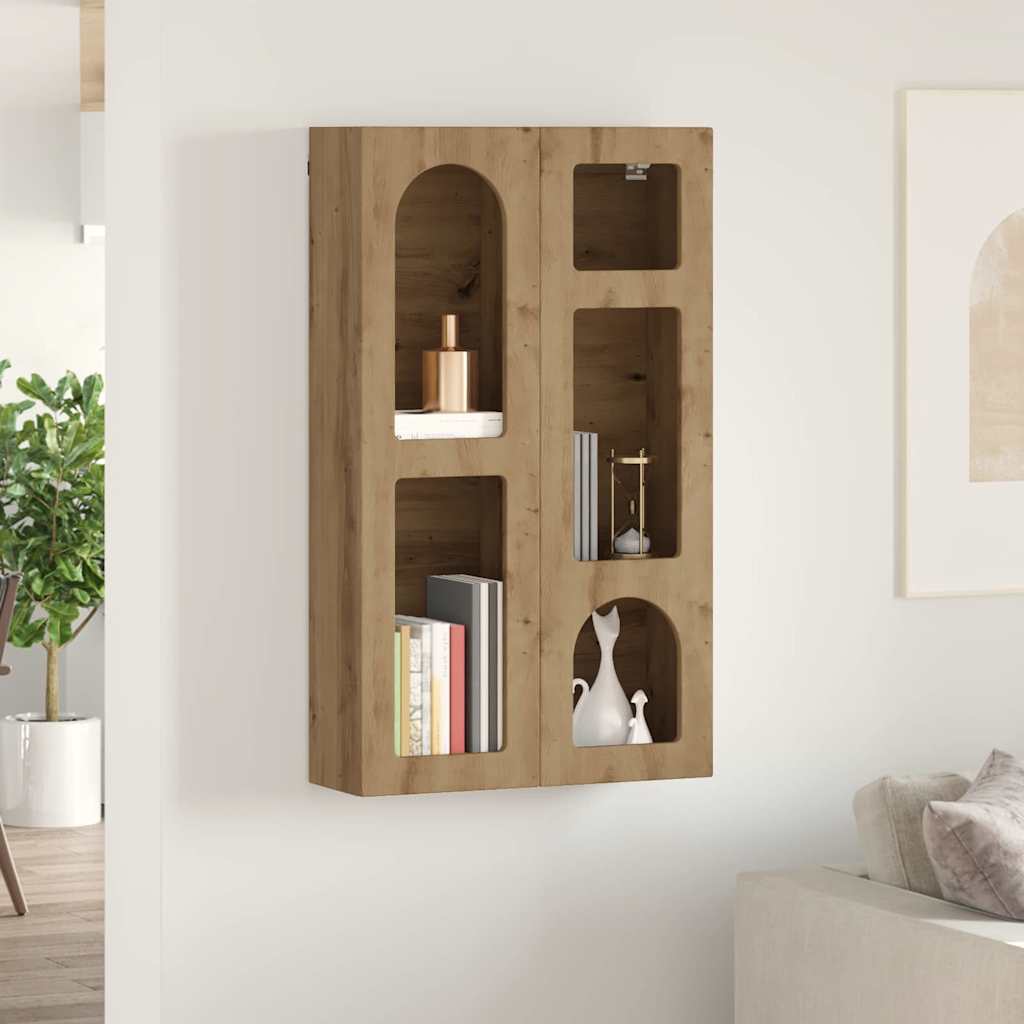 Hangkast met plank Artisan Eiken 59 x 20 x 100 cm Bewerkt hout is nu te koop bij PeponiXL, paradijselijk wonen!