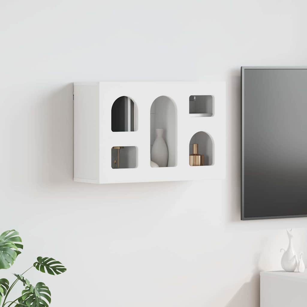 Hangkast met plank met opslag Wit 60 x 20 x 40 cm Bewerkt hout is nu te koop bij PeponiXL, paradijselijk wonen!