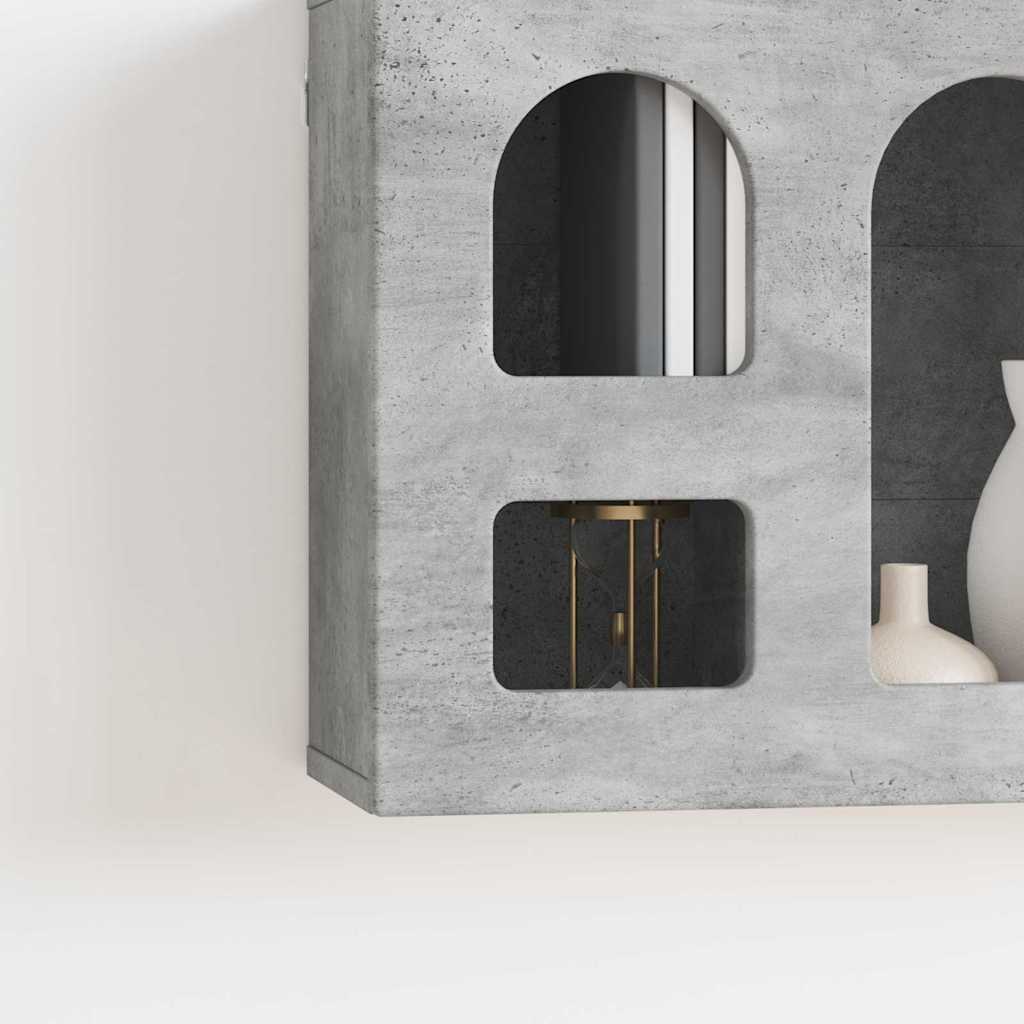 Hangkast met plank Beton Grijs 60 x 20 x 40 cm Bewerkt hout is nu te koop bij PeponiXL, paradijselijk wonen!