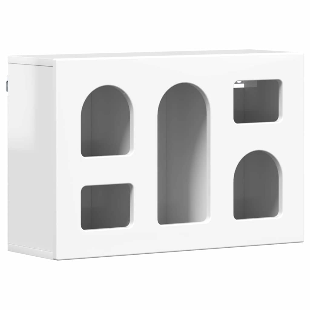 Hangkast met plank Hoogglans wit 60 x 20 x 40 cm Bewerkt hout is nu te koop bij PeponiXL, paradijselijk wonen!