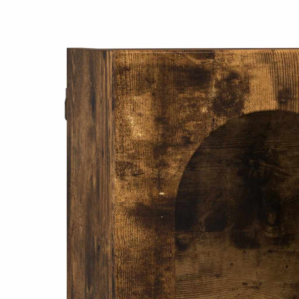Hangkast met plank Gerookt eiken 60 x 20 x 40 cm Bewerkt hout is nu te koop bij PeponiXL, paradijselijk wonen!