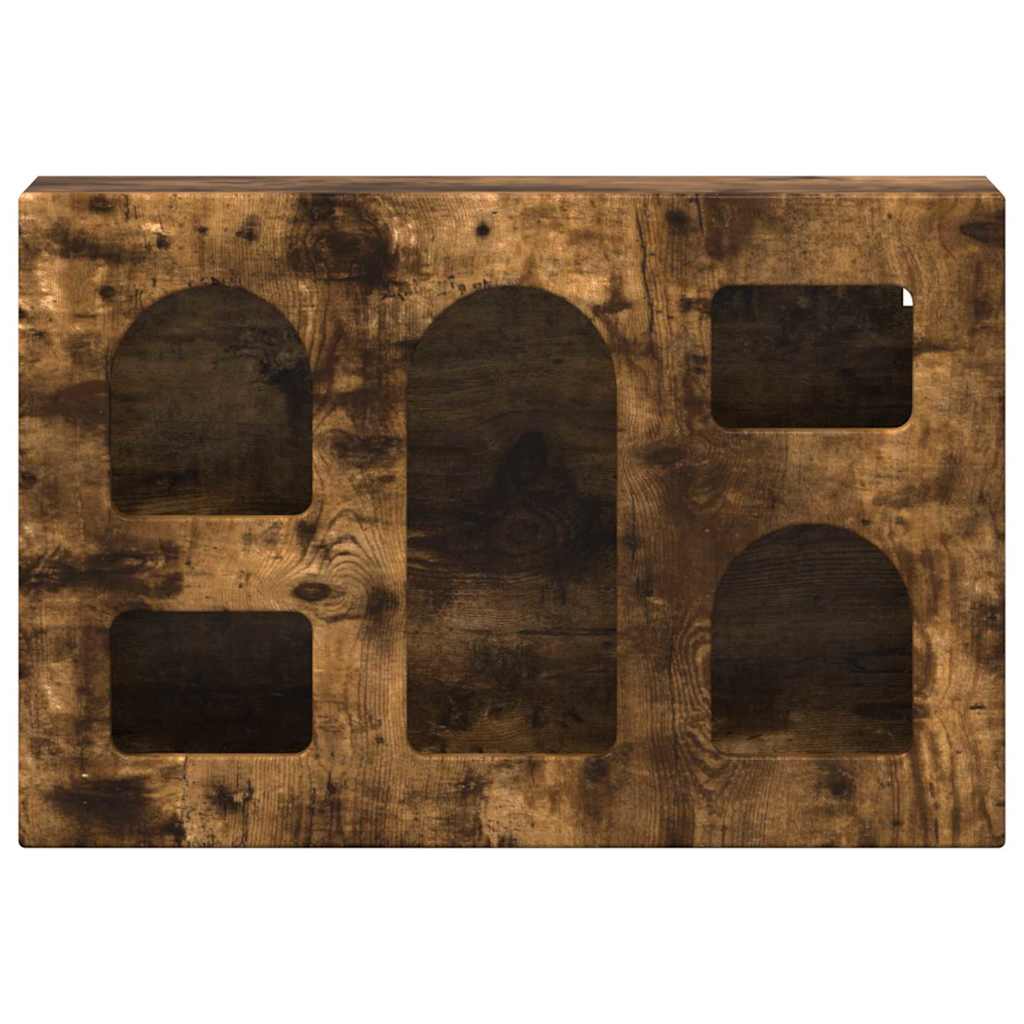 Hangkast met plank Gerookt eiken 60 x 20 x 40 cm Bewerkt hout is nu te koop bij PeponiXL, paradijselijk wonen!