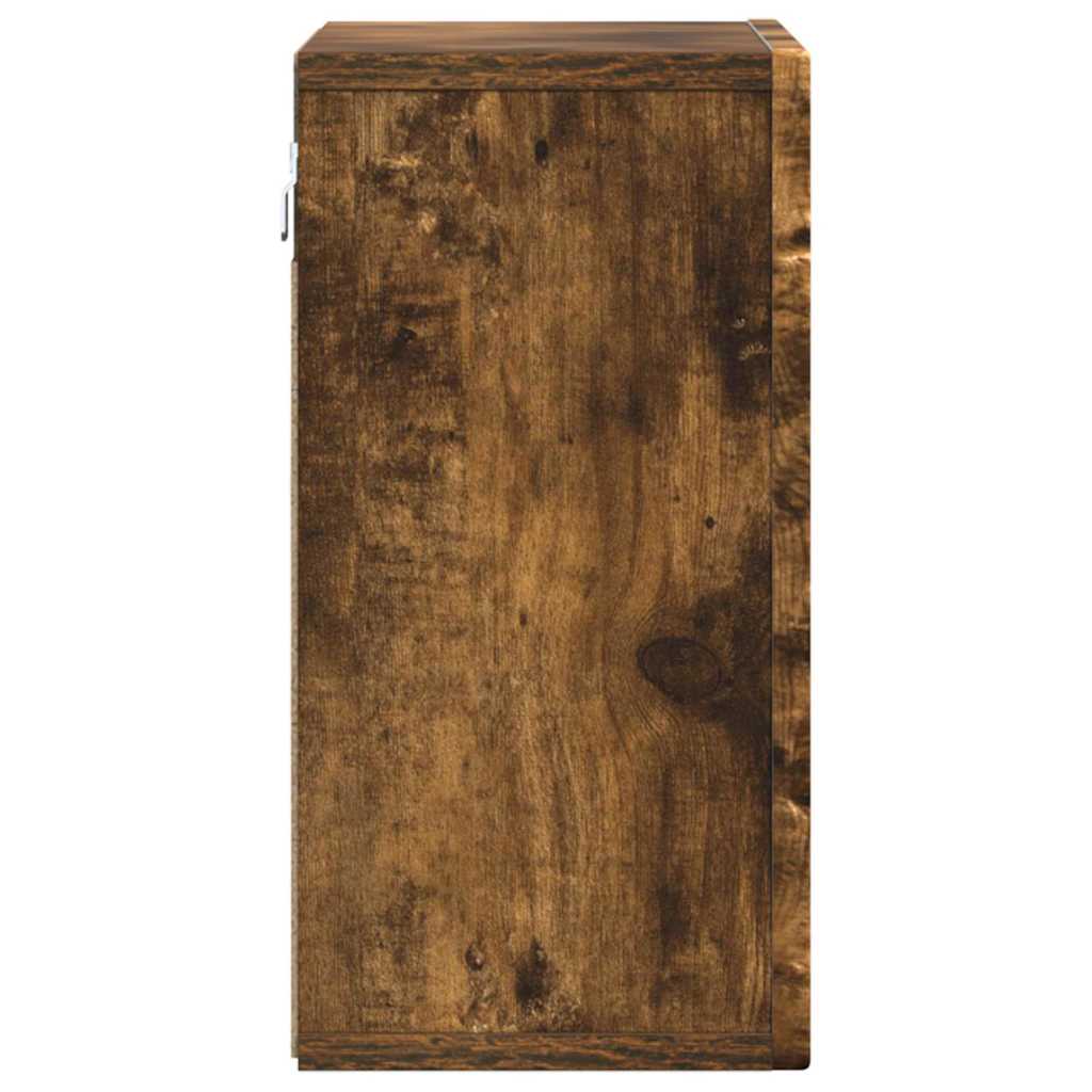 Hangkast met plank Gerookt eiken 60 x 20 x 40 cm Bewerkt hout is nu te koop bij PeponiXL, paradijselijk wonen!