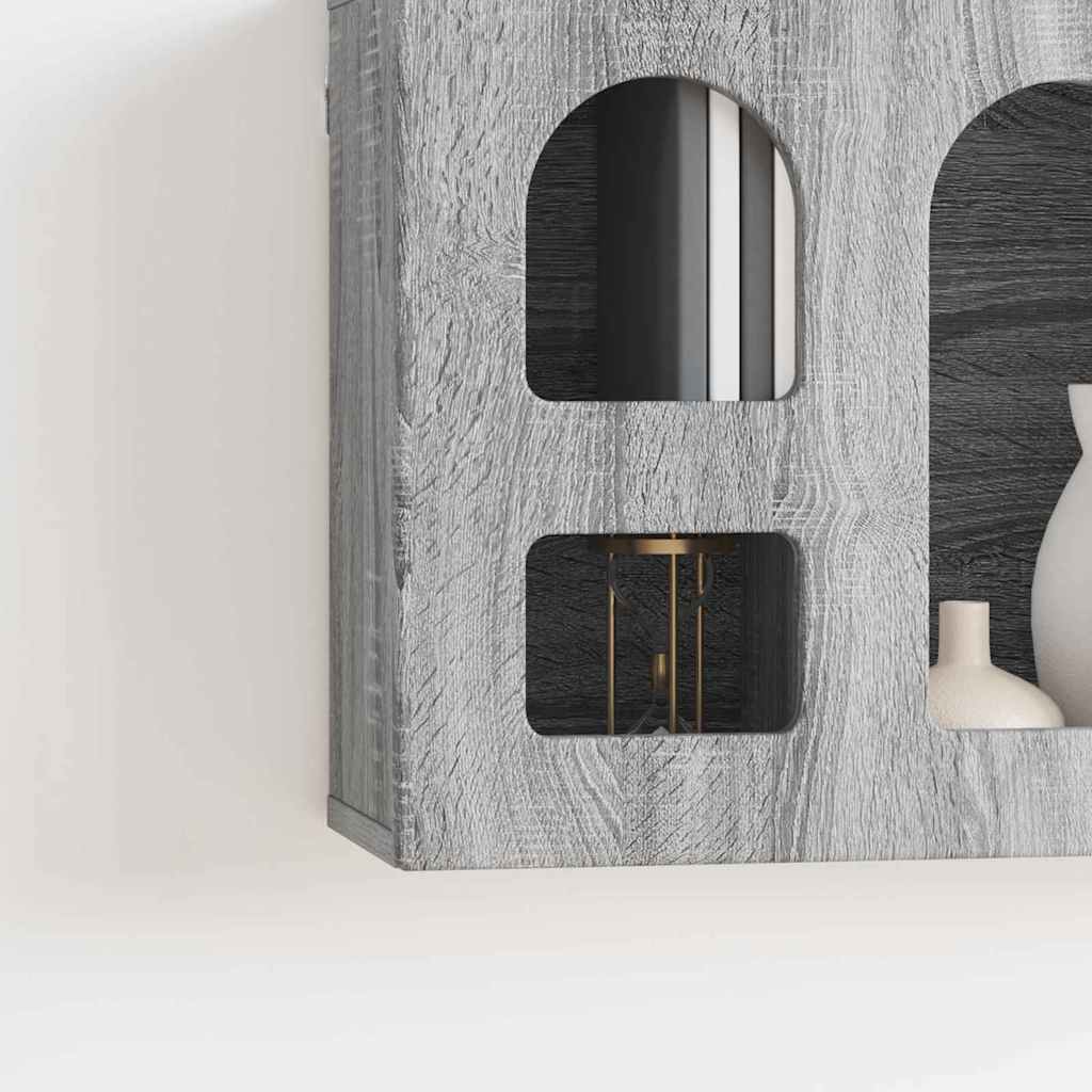 Hangkast met plank Grijs Sonoma 60 x 20 x 40 cm Bewerkt hout is nu te koop bij PeponiXL, paradijselijk wonen!