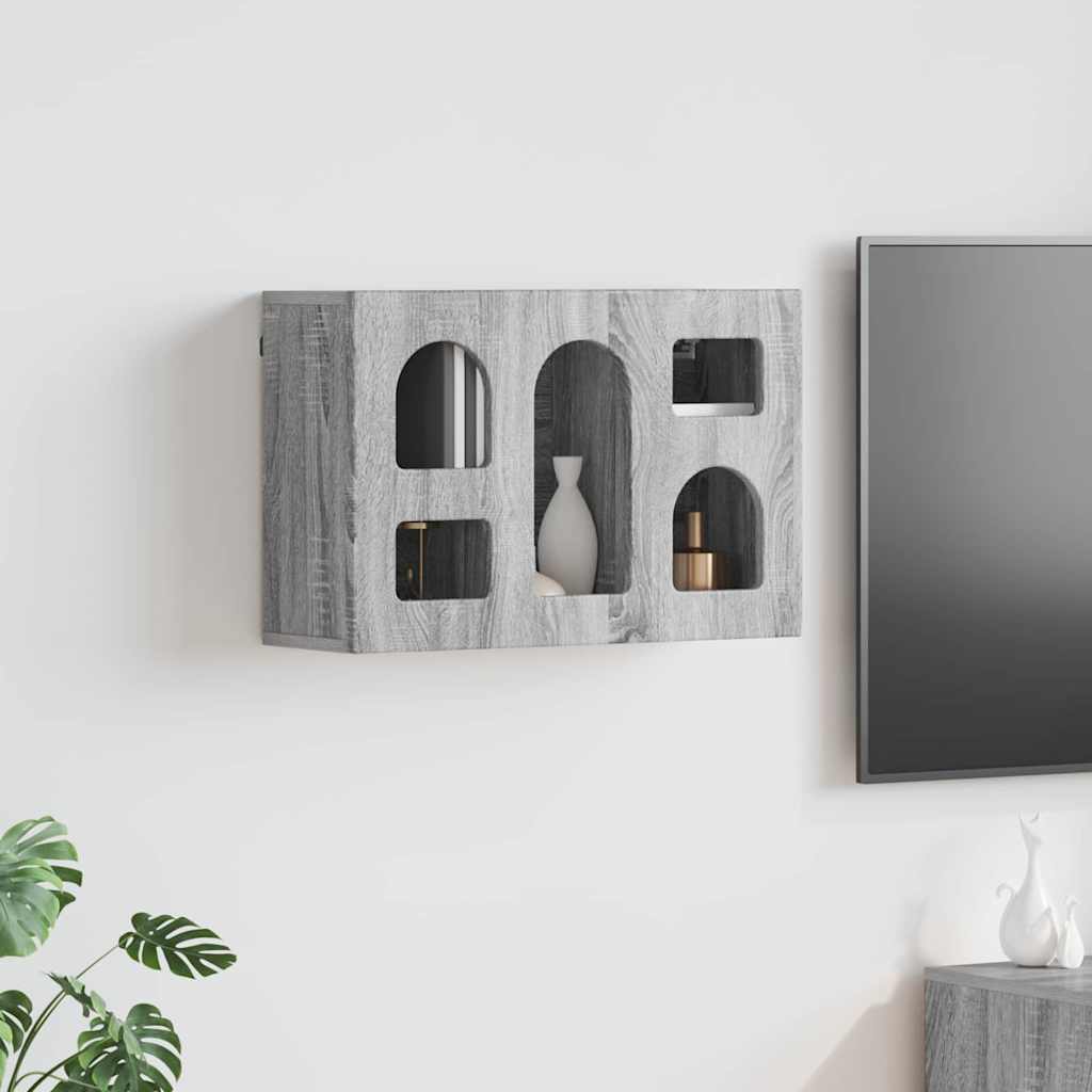 Hangkast met plank Grijs Sonoma 60 x 20 x 40 cm Bewerkt hout is nu te koop bij PeponiXL, paradijselijk wonen!