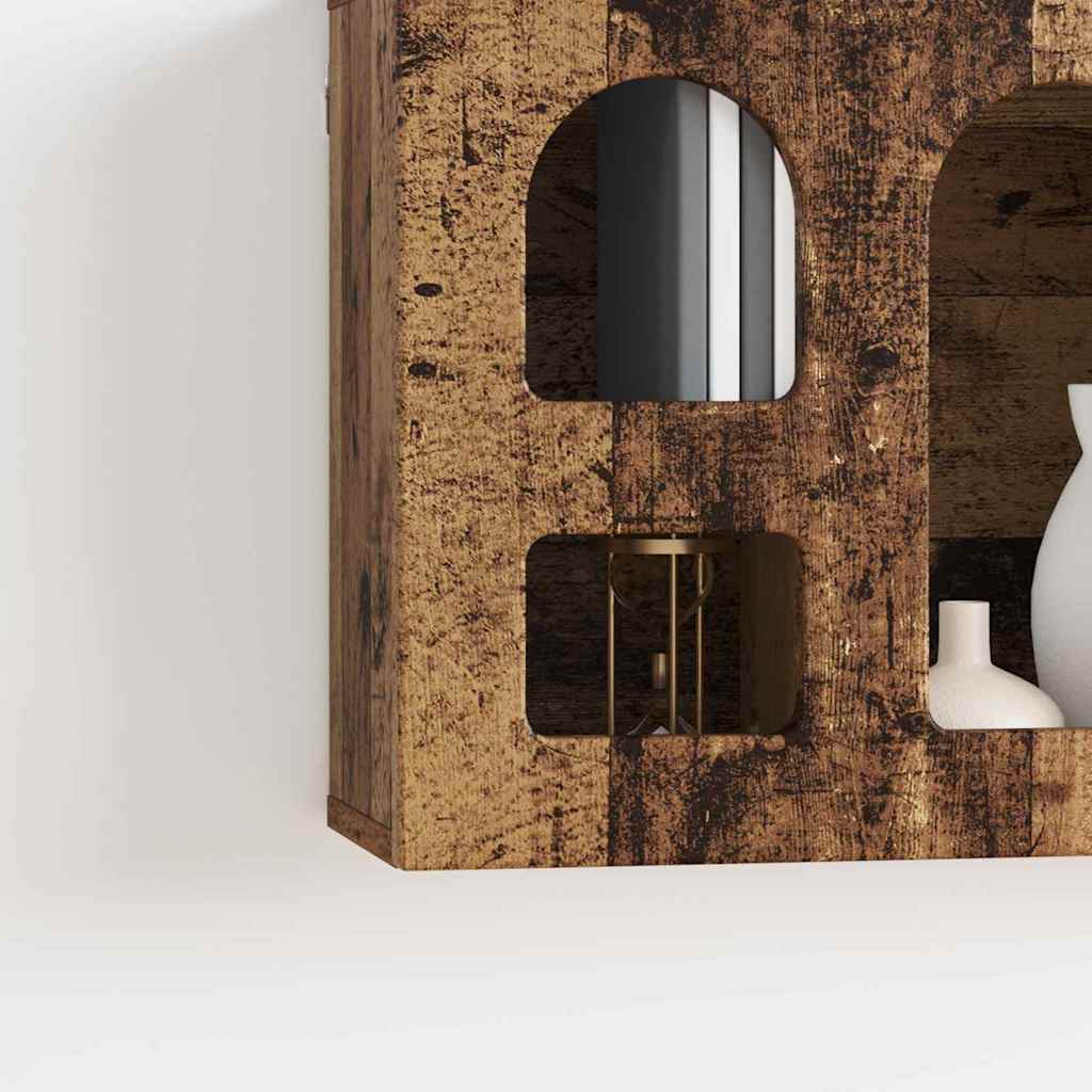 Hangkast met plank Oudhout 60 x 20 x 40 cm Bewerkt hout is nu te koop bij PeponiXL, paradijselijk wonen!