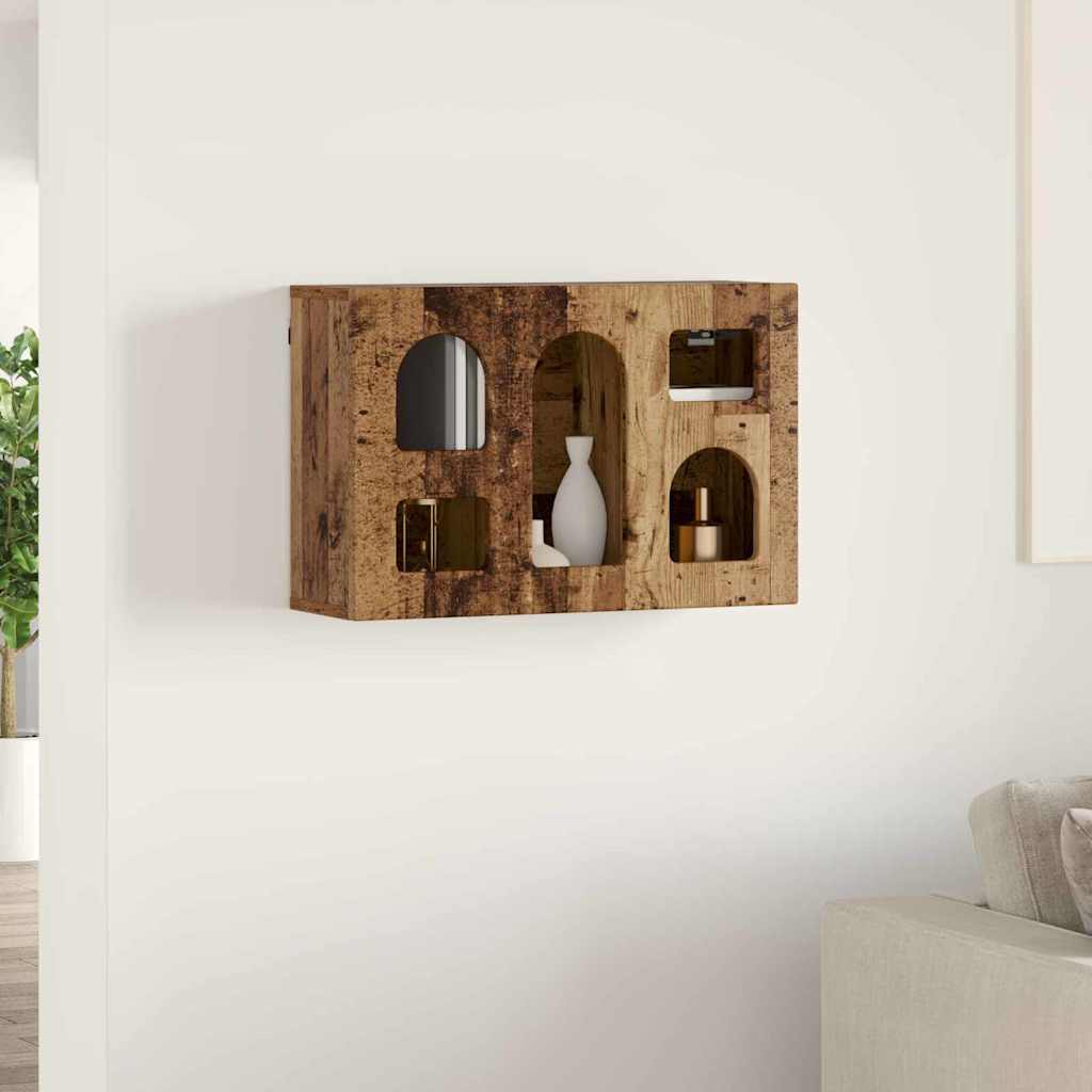 Hangkast met plank Oudhout 60 x 20 x 40 cm Bewerkt hout is nu te koop bij PeponiXL, paradijselijk wonen!