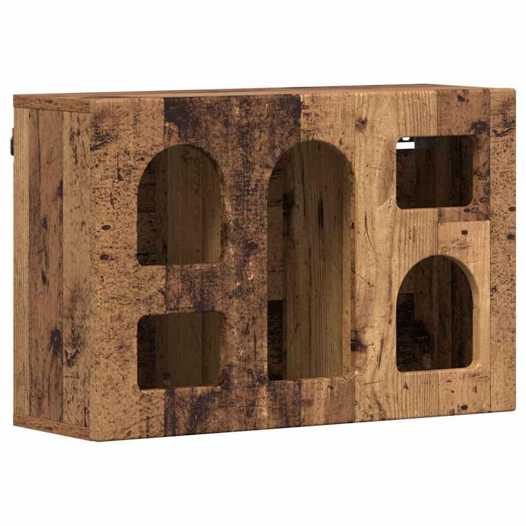 Hangkast met plank Oudhout 60 x 20 x 40 cm Bewerkt hout is nu te koop bij PeponiXL, paradijselijk wonen!