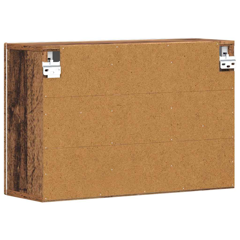 Hangkast met plank Oudhout 60 x 20 x 40 cm Bewerkt hout is nu te koop bij PeponiXL, paradijselijk wonen!