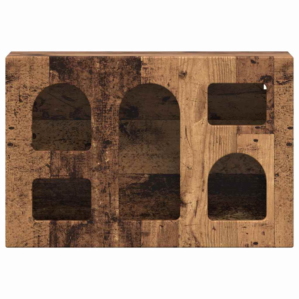 Hangkast met plank Oudhout 60 x 20 x 40 cm Bewerkt hout is nu te koop bij PeponiXL, paradijselijk wonen!