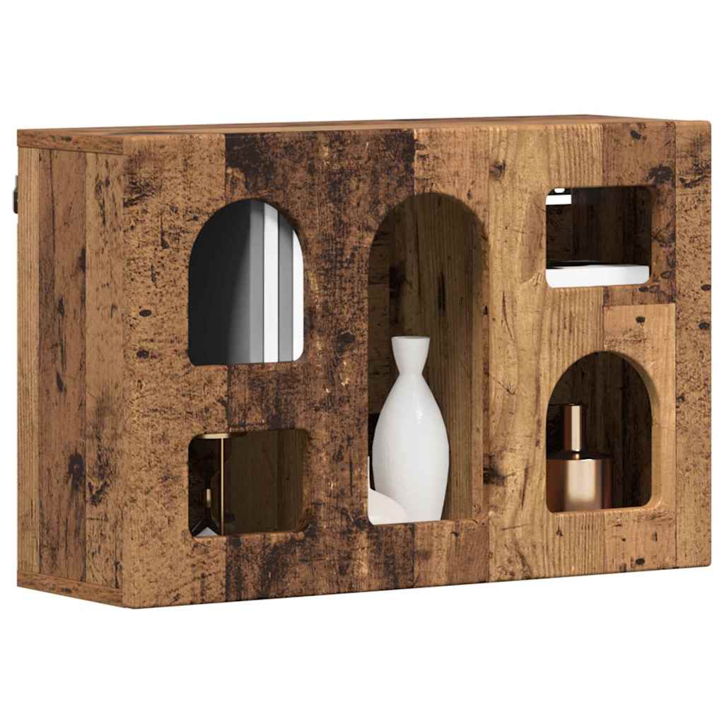 Hangkast met plank Oudhout 60 x 20 x 40 cm Bewerkt hout is nu te koop bij PeponiXL, paradijselijk wonen!