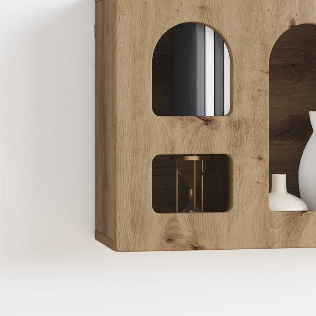 Hangkast met plank Artisan Eiken 60 x 20 x 40 cm Bewerkt hout is nu te koop bij PeponiXL, paradijselijk wonen!