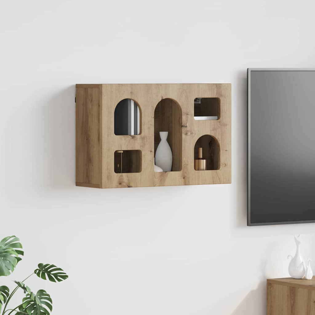 Hangkast met plank Artisan Eiken 60 x 20 x 40 cm Bewerkt hout is nu te koop bij PeponiXL, paradijselijk wonen!