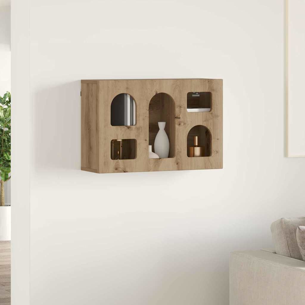 Hangkast met plank Artisan Eiken 60 x 20 x 40 cm Bewerkt hout is nu te koop bij PeponiXL, paradijselijk wonen!