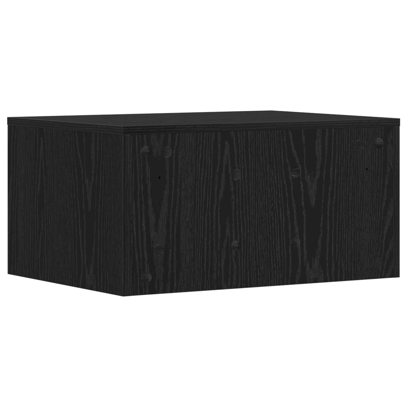 Wandbureau met opslag Zwart Eiken 60 x 45 x 30 cm Bewerkt hout is nu te koop bij PeponiXL, paradijselijk wonen!
