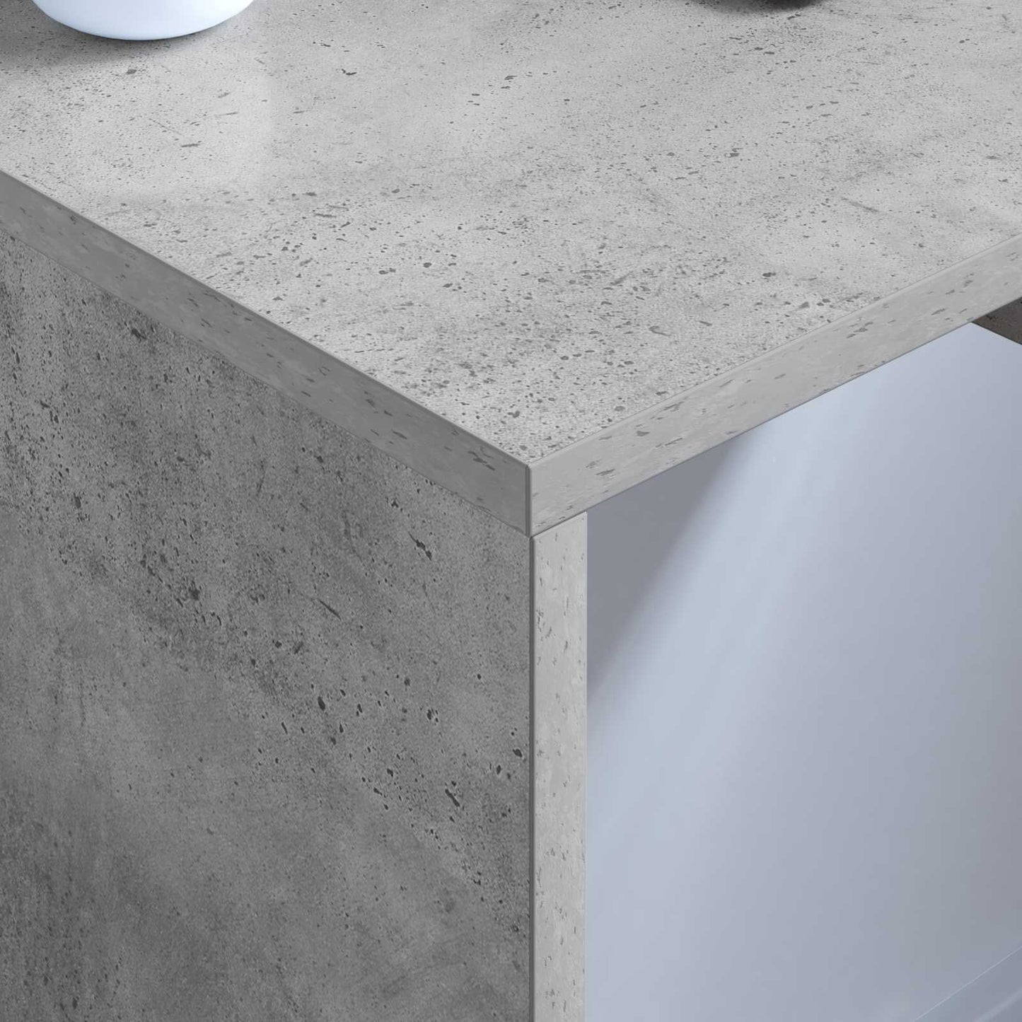 Wandbureau met opslag Beton Grijs 60 x 45 x 30 cm Bewerkt hout is nu te koop bij PeponiXL, paradijselijk wonen!