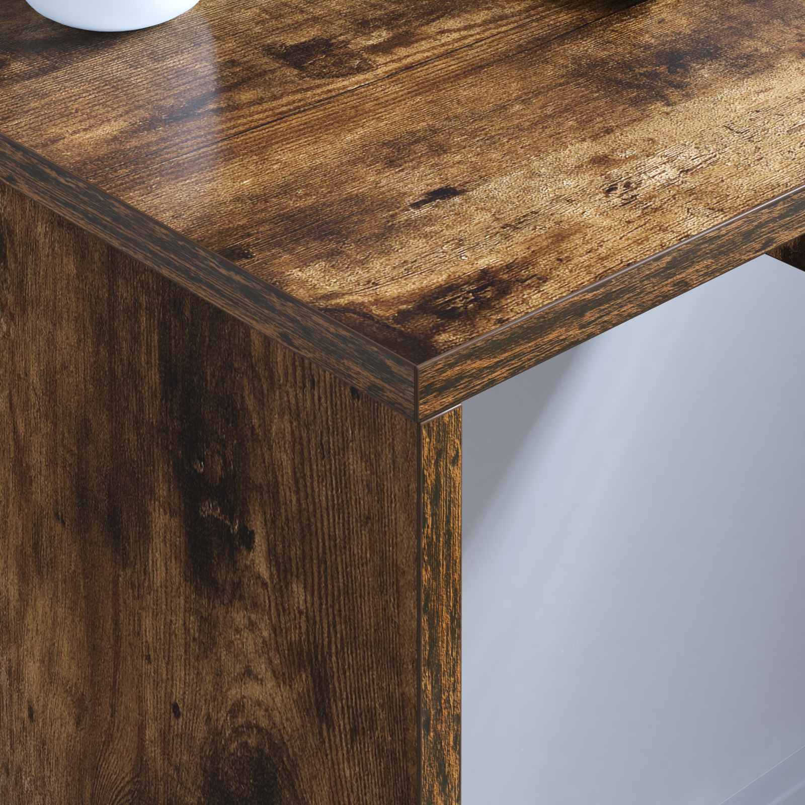 Wandbureau Gerookt eiken 60 x 45 x 30 cm Bewerkt hout is nu te koop bij PeponiXL, paradijselijk wonen!