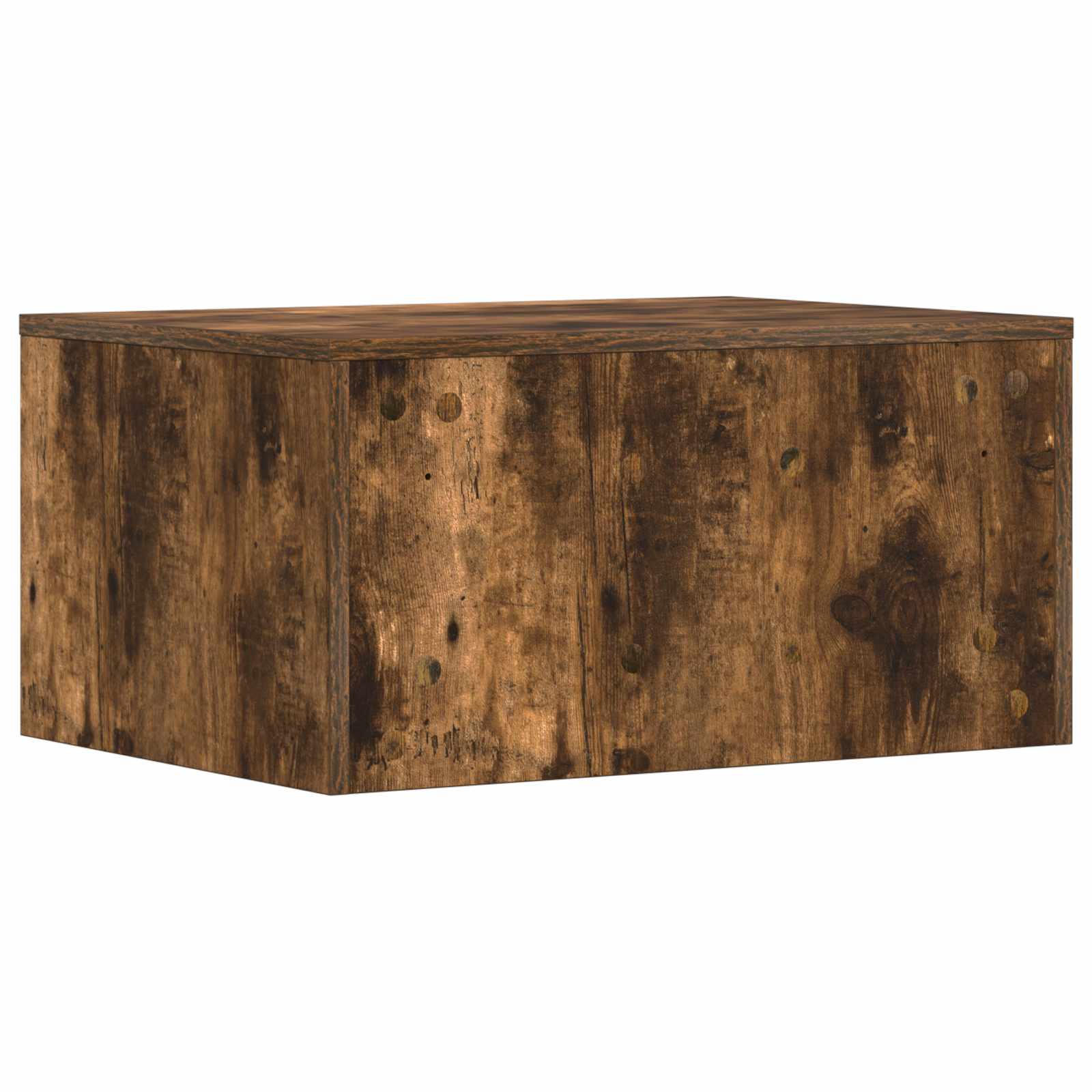 Wandbureau Gerookt eiken 60 x 45 x 30 cm Bewerkt hout is nu te koop bij PeponiXL, paradijselijk wonen!
