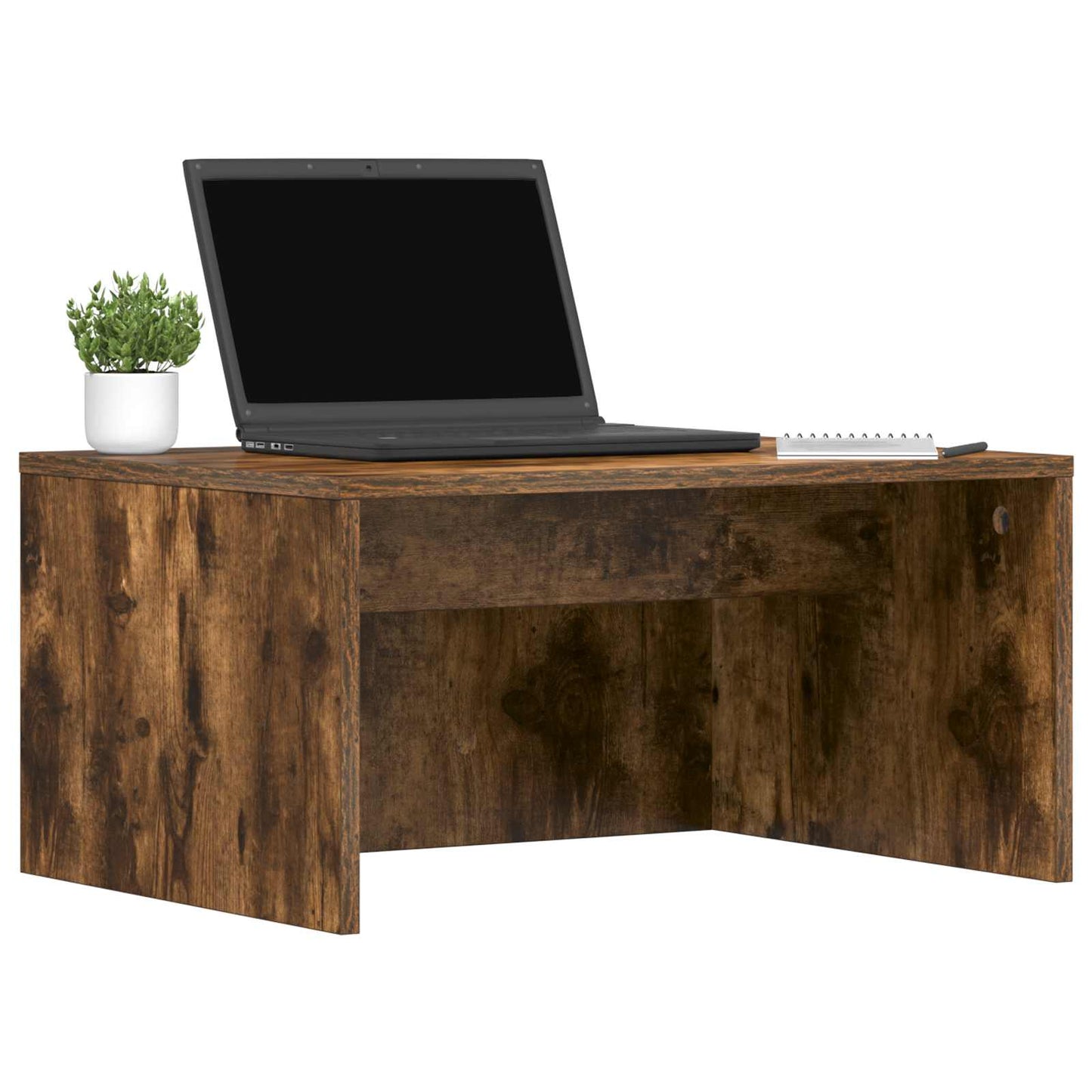 Wandbureau Gerookt eiken 60 x 45 x 30 cm Bewerkt hout is nu te koop bij PeponiXL, paradijselijk wonen!
