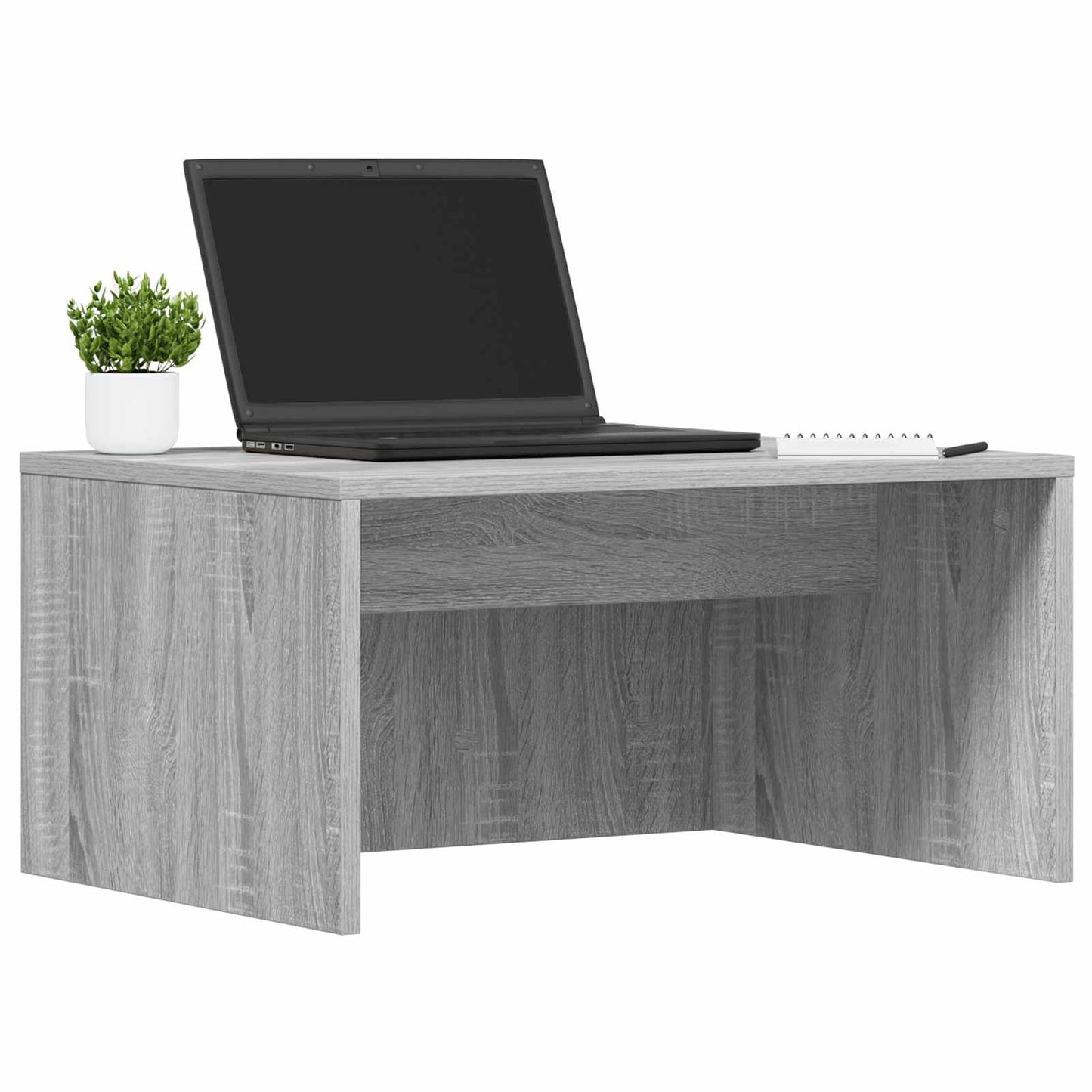 Wandbureau met opslag Grijs Sonoma 60 x 45 x 30 cm Bewerkt hout is nu te koop bij PeponiXL, paradijselijk wonen!