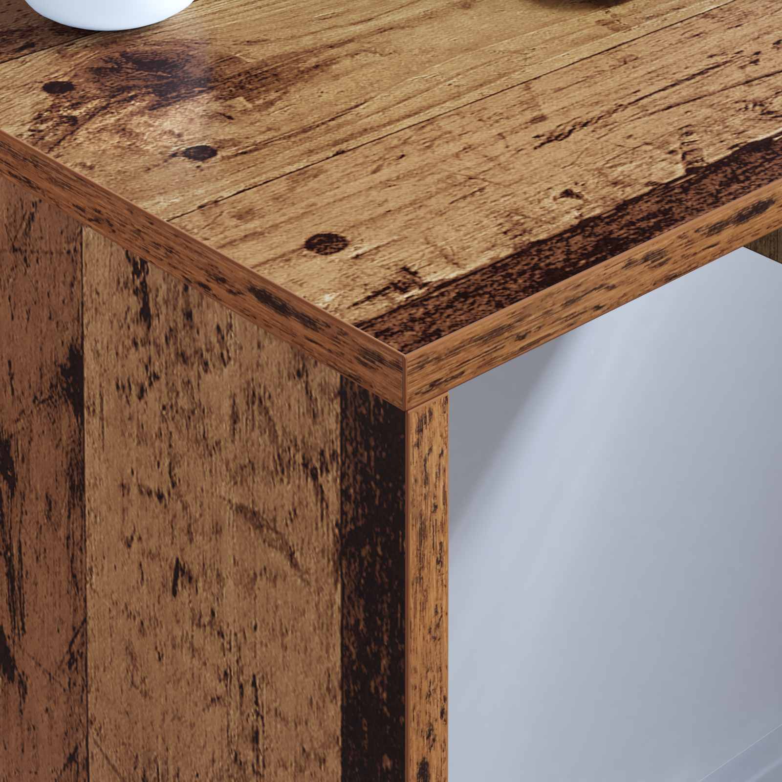 Wandbureau Wandgemonteerd Oud Hout 60 x 45 x 30 cm Bewerkt hout is nu te koop bij PeponiXL, paradijselijk wonen!