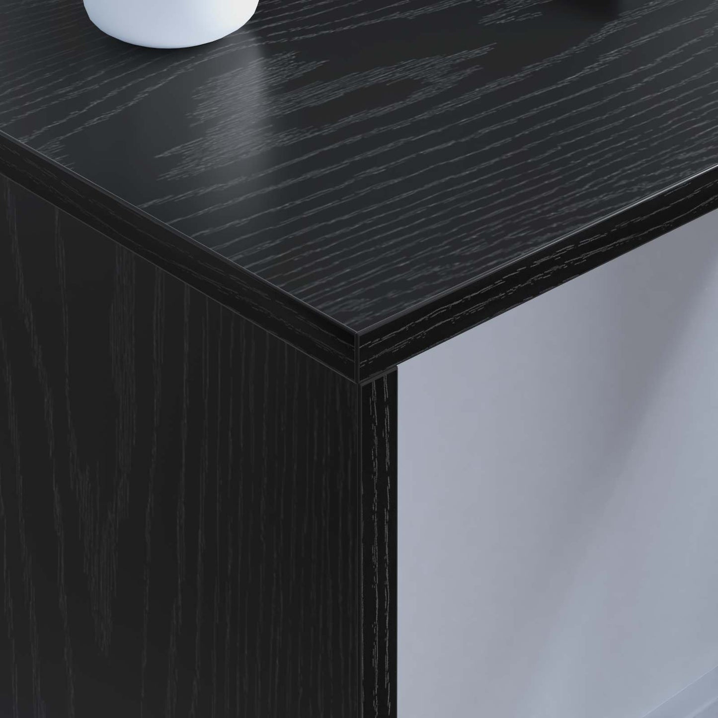 Wandbureau met opslag Zwart Eiken 80 x 45 x 30 cm Bewerkt hout is nu te koop bij PeponiXL, paradijselijk wonen!