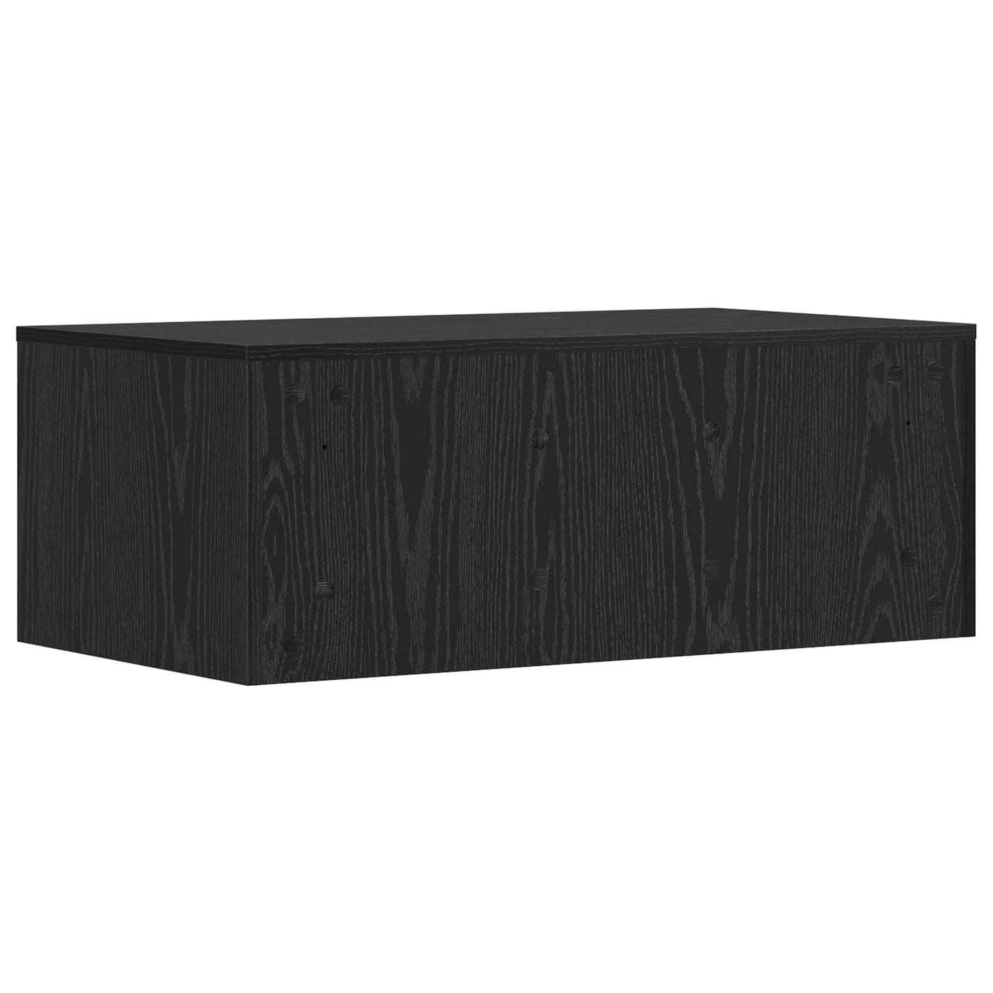 Wandbureau met opslag Zwart Eiken 80 x 45 x 30 cm Bewerkt hout is nu te koop bij PeponiXL, paradijselijk wonen!