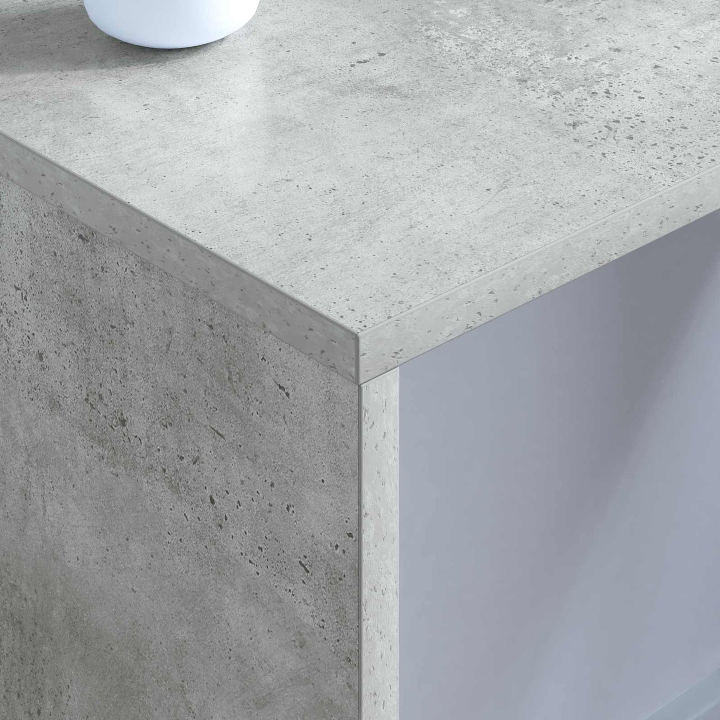 Wandbureau met opslag Beton Grijs 80 x 45 x 30 cm Bewerkt hout is nu te koop bij PeponiXL, paradijselijk wonen!