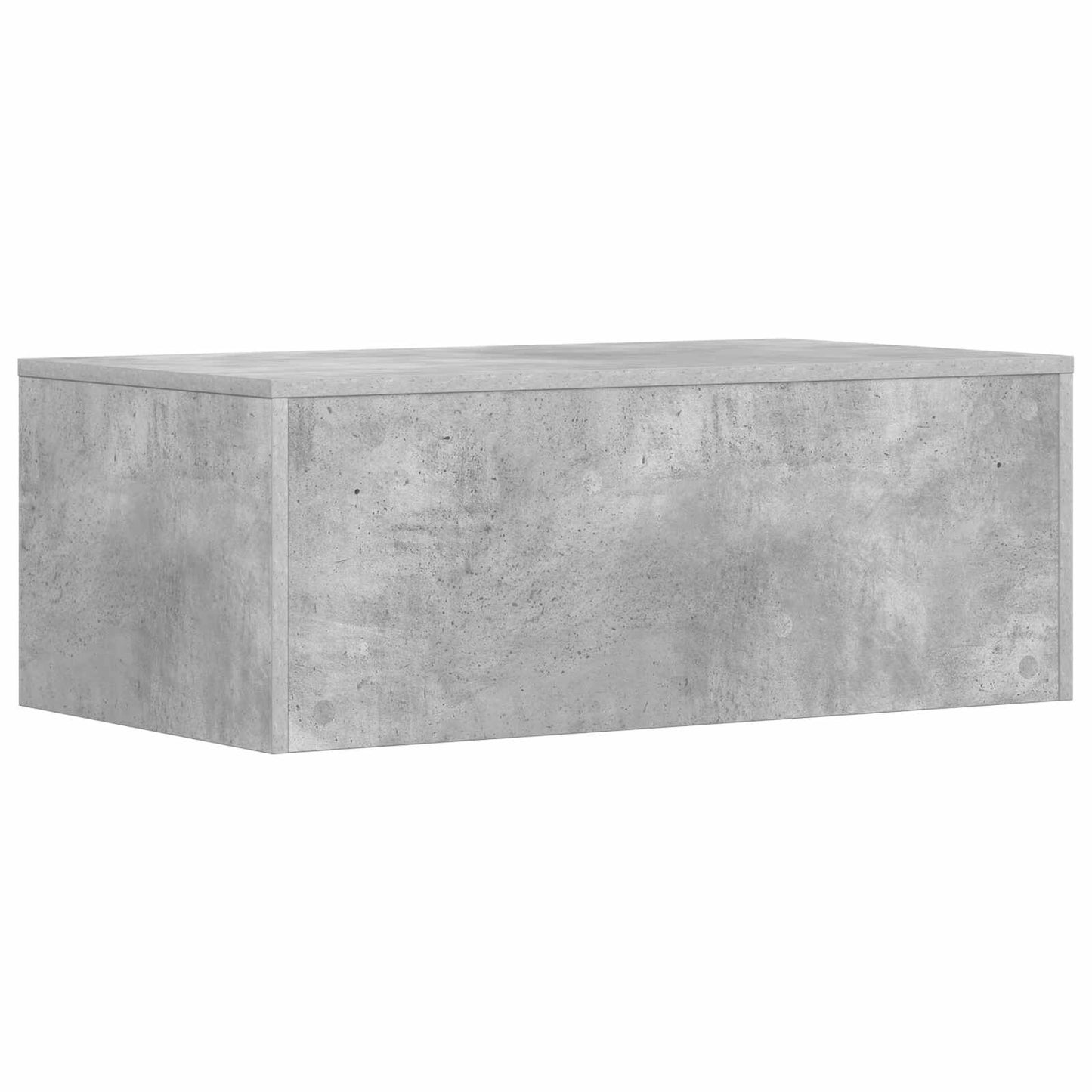 Wandbureau met opslag Beton Grijs 80 x 45 x 30 cm Bewerkt hout is nu te koop bij PeponiXL, paradijselijk wonen!