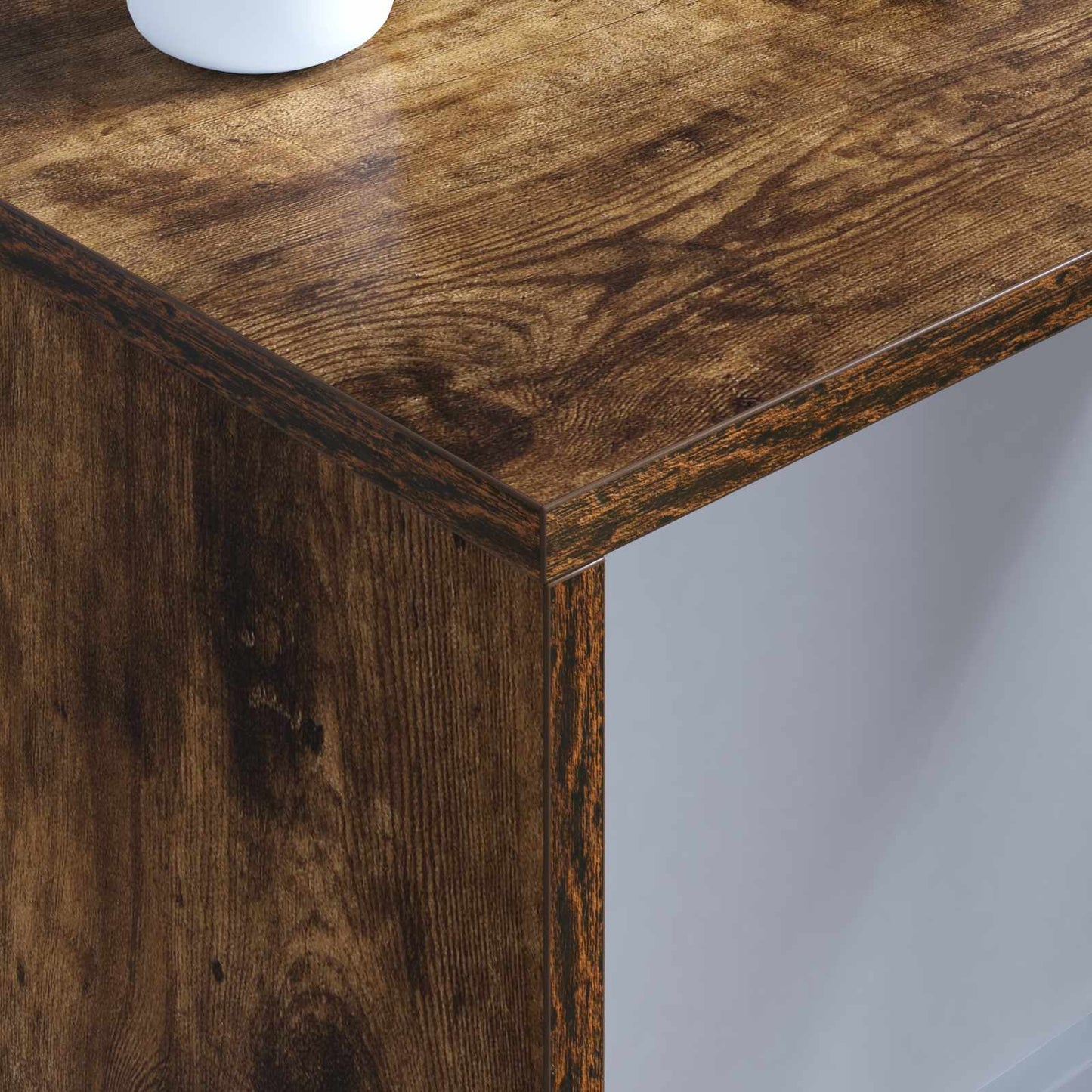 Wandbureau Gerookt eiken 80 x 45 x 30 cm Bewerkt hout is nu te koop bij PeponiXL, paradijselijk wonen!