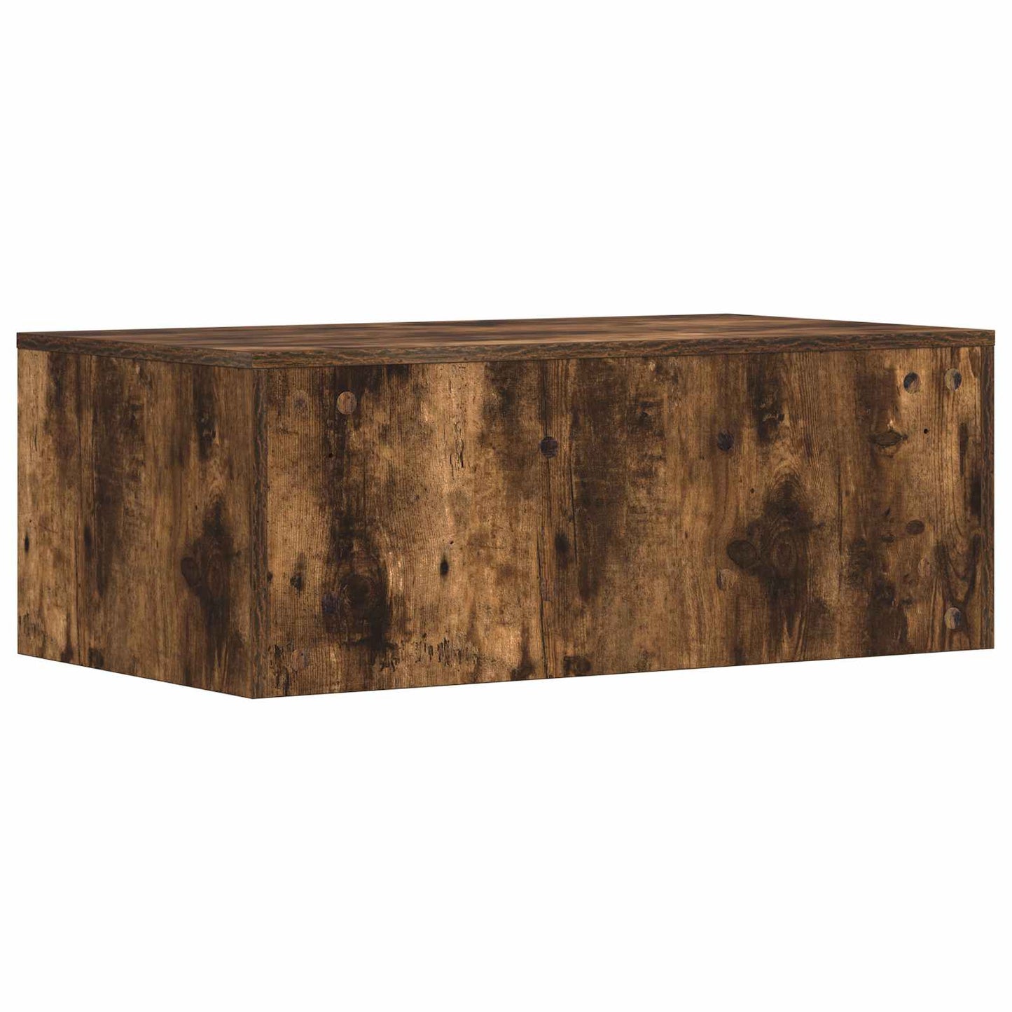 Wandbureau Gerookt eiken 80 x 45 x 30 cm Bewerkt hout is nu te koop bij PeponiXL, paradijselijk wonen!