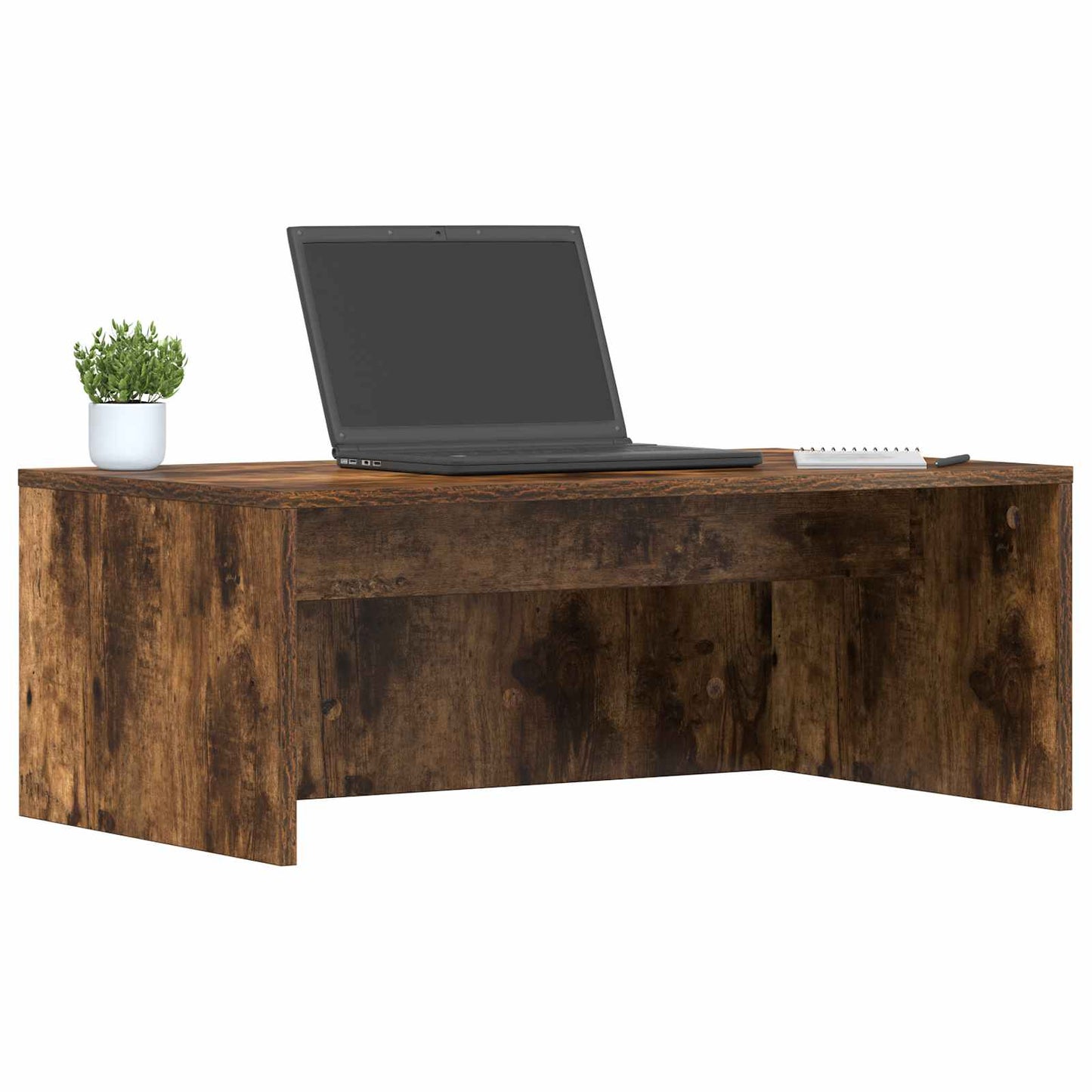 Wandbureau Gerookt eiken 80 x 45 x 30 cm Bewerkt hout is nu te koop bij PeponiXL, paradijselijk wonen!
