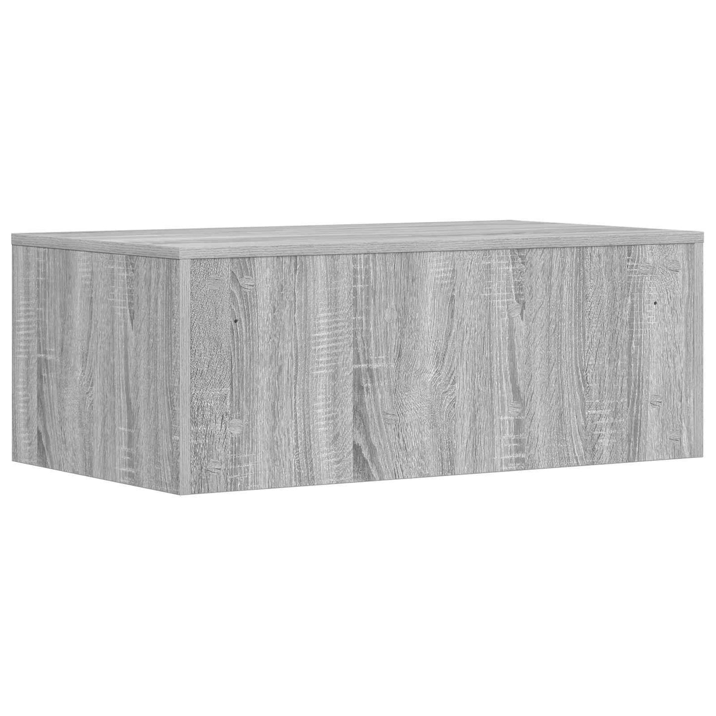 Wandbureau met opslag Grijs Sonoma 80 x 45 x 30 cm Bewerkt hout is nu te koop bij PeponiXL, paradijselijk wonen!