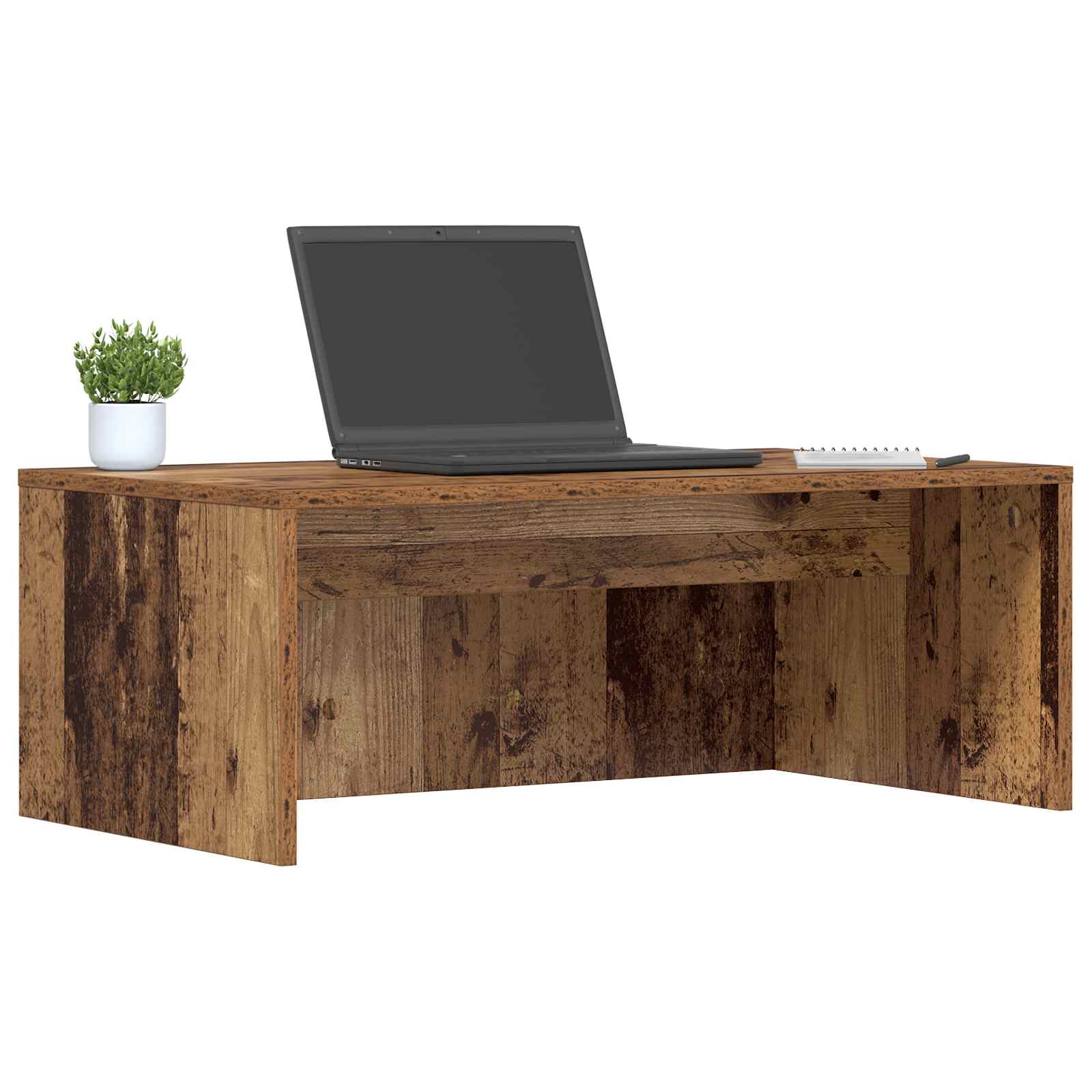 Wandbureau Wandgemonteerd Oud Hout 80 x 45 x 30 cm Bewerkt hout is nu te koop bij PeponiXL, paradijselijk wonen!