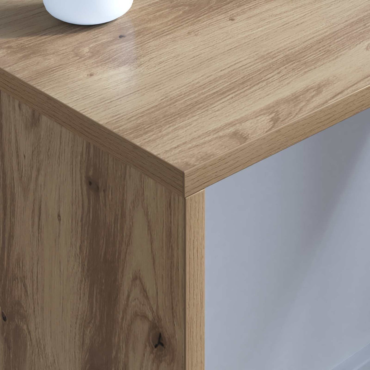 Wandbureau Artisan Eiken 80 x 45 x 30 cm Bewerkt hout is nu te koop bij PeponiXL, paradijselijk wonen!