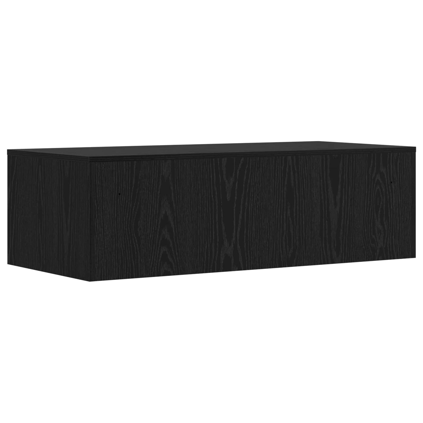 Wandbureau met opslag Zwart Eiken 100 x 45 x 30 cm Bewerkt hout is nu te koop bij PeponiXL, paradijselijk wonen!