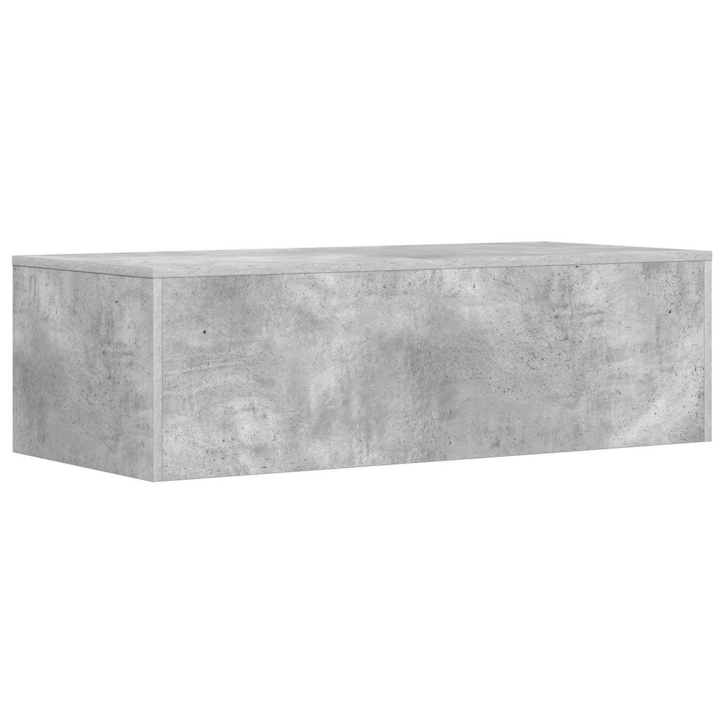 Wandbureau met opslag Beton Grijs 100 x 45 x 30 cm Bewerkt hout is nu te koop bij PeponiXL, paradijselijk wonen!