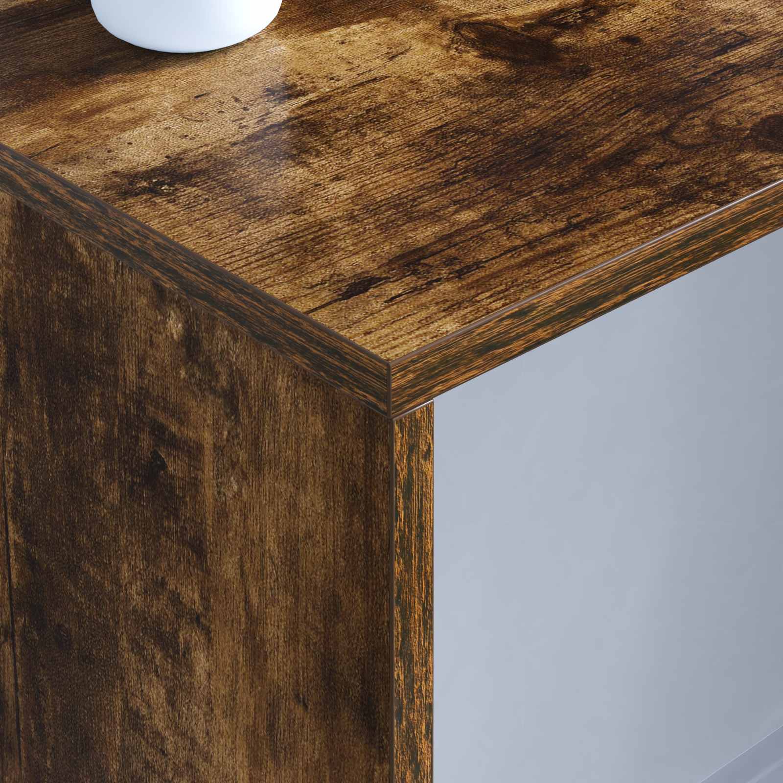 Wandbureau Gerookt eiken 100 x 45 x 30 cm Bewerkt hout is nu te koop bij PeponiXL, paradijselijk wonen!