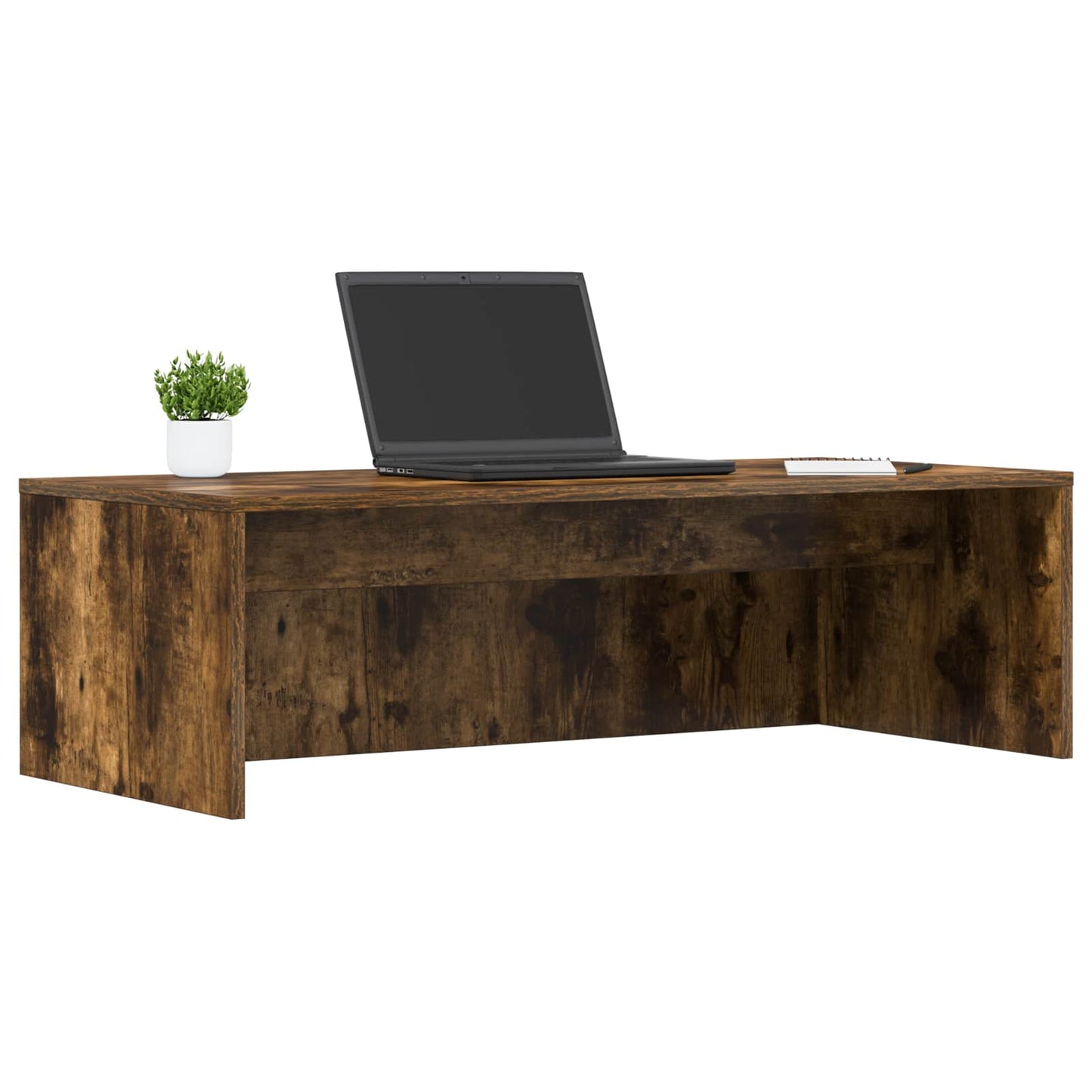 Wandbureau Gerookt eiken 100 x 45 x 30 cm Bewerkt hout is nu te koop bij PeponiXL, paradijselijk wonen!