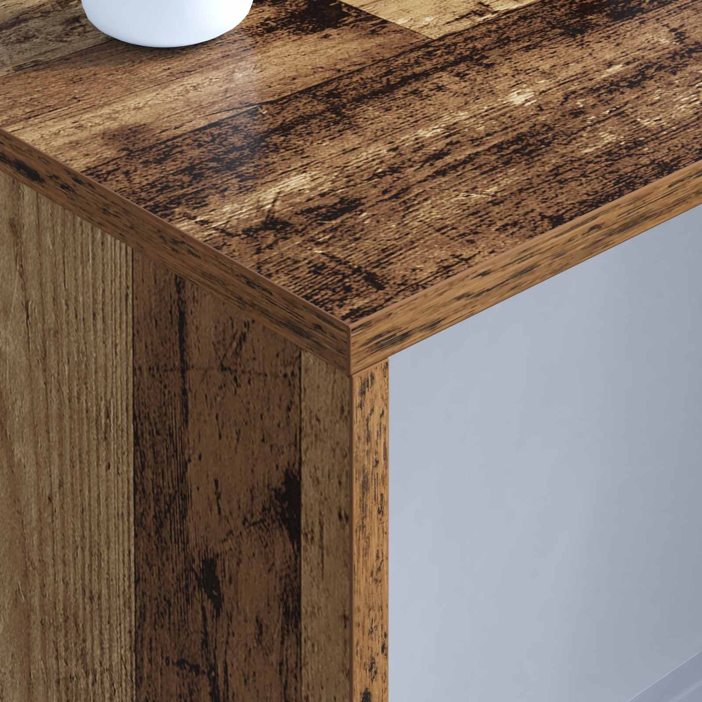 Wandbureau met opslag Oud Hout 100 x 45 x 30 cm Bewerkt hout is nu te koop bij PeponiXL, paradijselijk wonen!