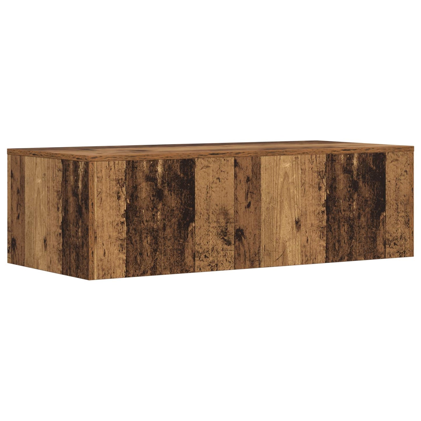 Wandbureau met opslag Oud Hout 100 x 45 x 30 cm Bewerkt hout is nu te koop bij PeponiXL, paradijselijk wonen!