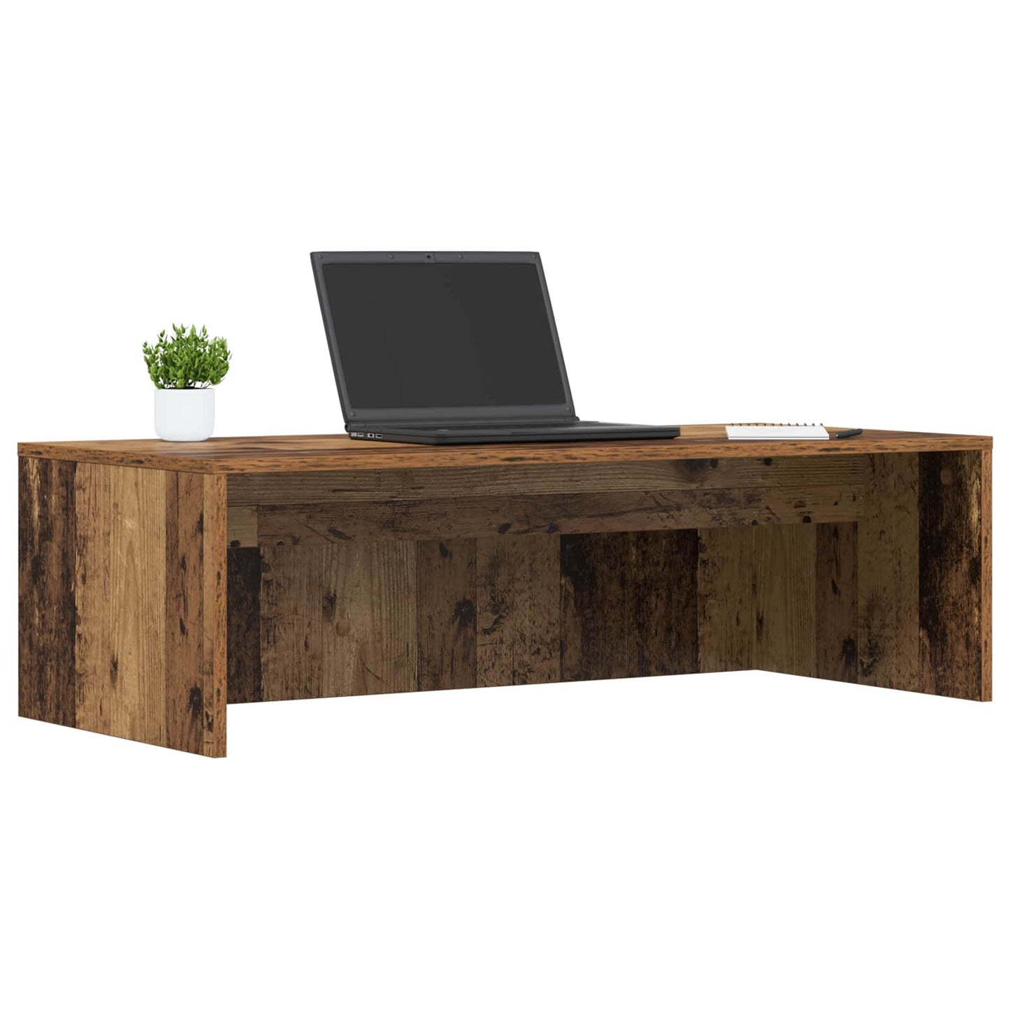Wandbureau met opslag Oud Hout 100 x 45 x 30 cm Bewerkt hout is nu te koop bij PeponiXL, paradijselijk wonen!