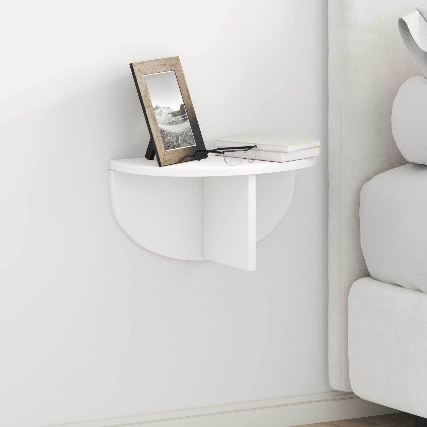 Wandplank Wandgemonteerd 2 pcs Wit 38 x 19 x 19 cm Bewerkt hout is nu te koop bij PeponiXL, paradijselijk wonen!