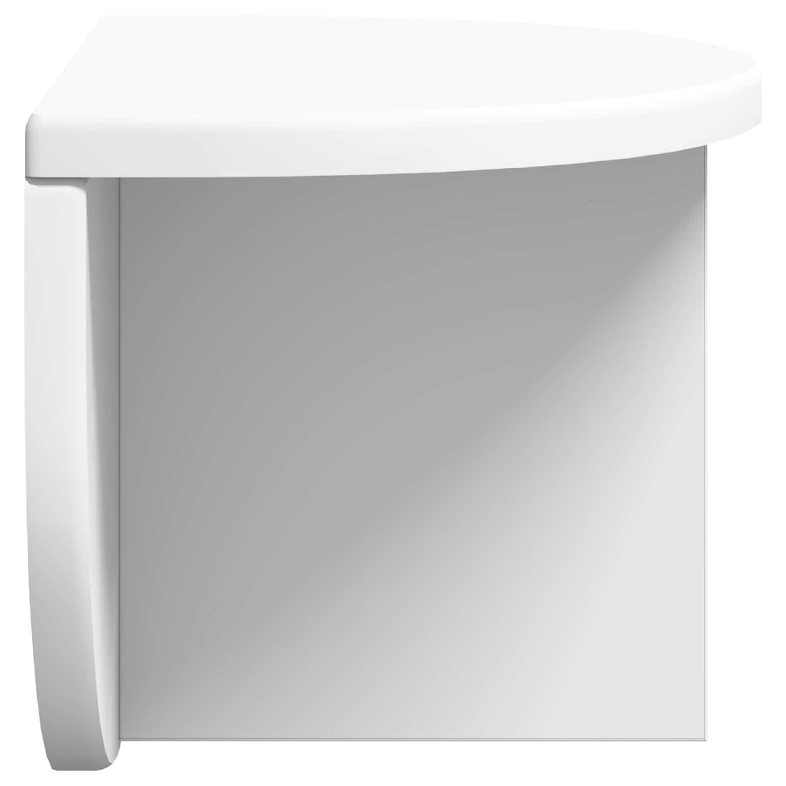 Wandplank Wandgemonteerd 2 pcs Wit 38 x 19 x 19 cm Bewerkt hout is nu te koop bij PeponiXL, paradijselijk wonen!