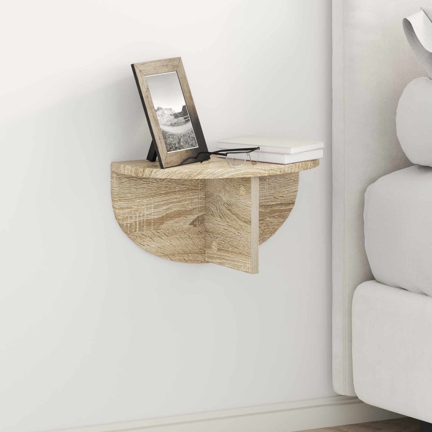 Wandplank 2 pcs Sonoma Eiken 38 x 19 x 19 cm Bewerkt hout is nu te koop bij PeponiXL, paradijselijk wonen!