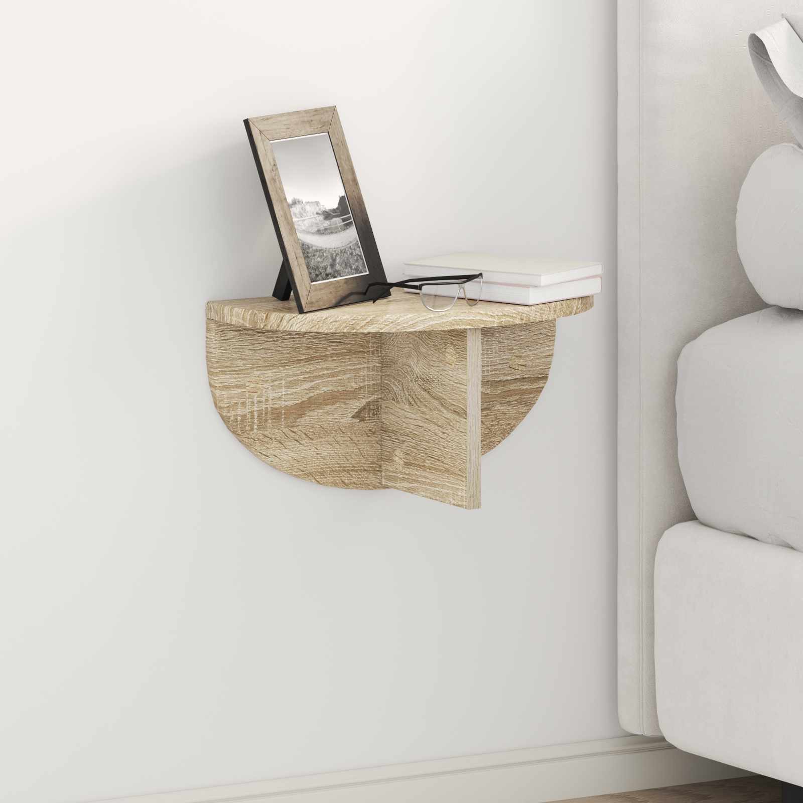 Wandplank 2 pcs Sonoma Eiken 38 x 19 x 19 cm Bewerkt hout is nu te koop bij PeponiXL, paradijselijk wonen!