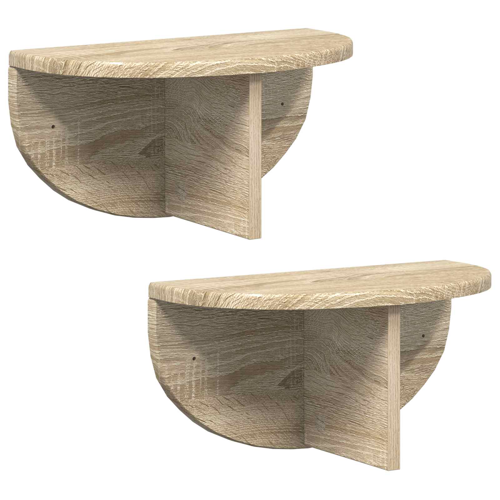 Wandplank 2 pcs Sonoma Eiken 38 x 19 x 19 cm Bewerkt hout is nu te koop bij PeponiXL, paradijselijk wonen!