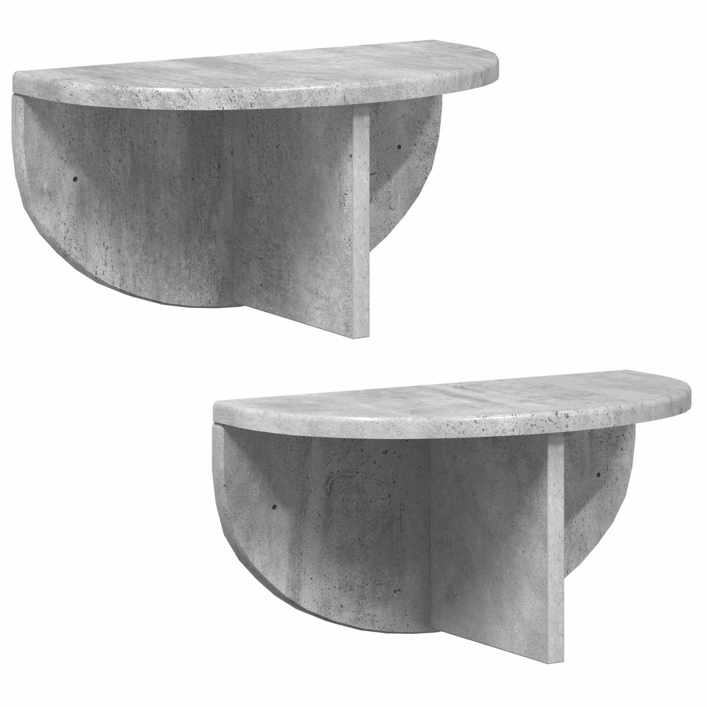 Wandplank 2 pcs Beton Grijs 38 x 19 x 19 cm Bewerkt hout is nu te koop bij PeponiXL, paradijselijk wonen!